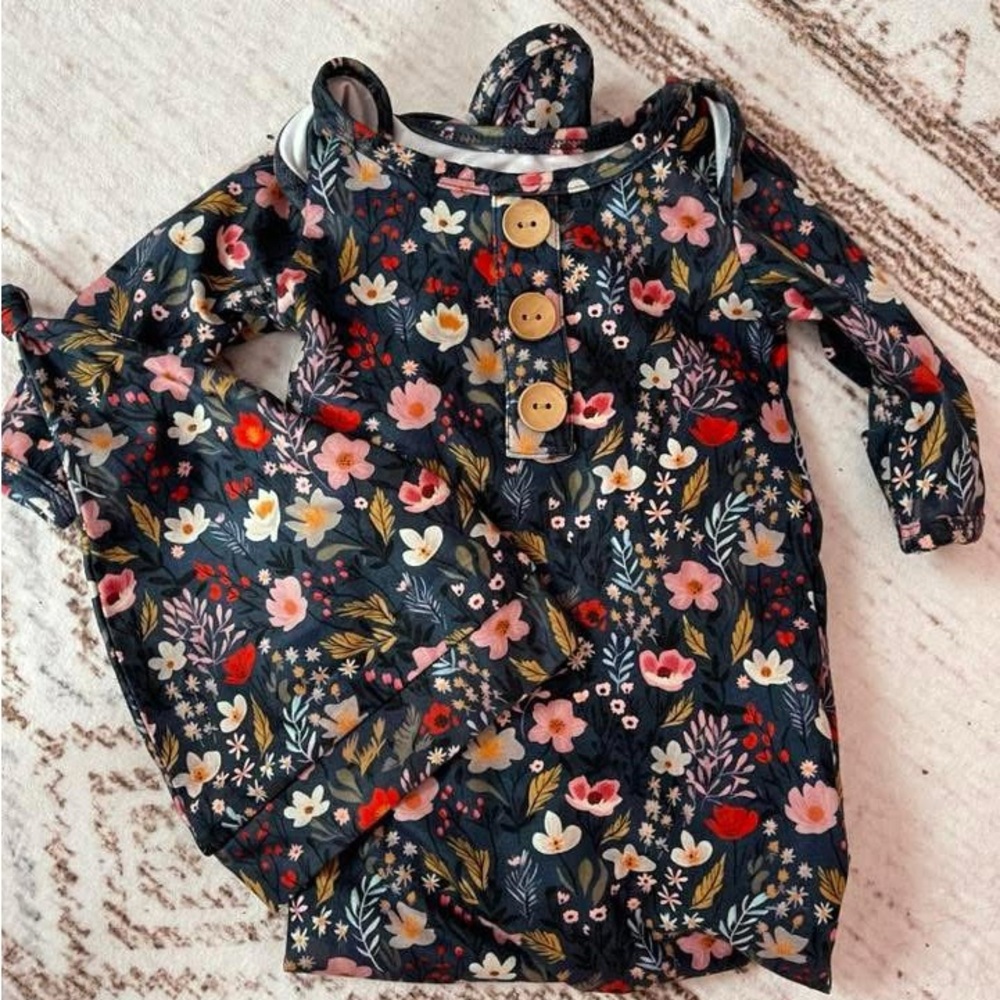Caden Lane Floral Kids One Piece - Multicolor